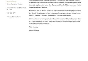 Sample Email to Send Resume for Hr Job Human Resources Cover Letter Examples & Expert Tips [free]