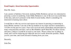 Sample Email to Send Resume for Internship Free 6 Internship Email Examples & Samples In Pdf