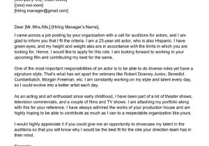 Sample Email to Send Resume to Film Company Actor Cover Letter Examples – Qwikresume