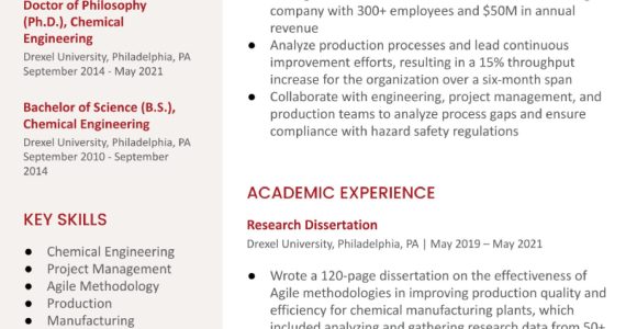 Sample Engineering Phd Resume for Industry Ph.d. Resume Examples for Industry and Non-academic Jobs In 2022 …