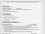 Sample Engineering Student Resume for Internship Mechanical Engineering Internship Resume Sample