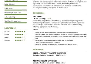Sample Entry Level Aerospace Engineer Resume Aircraft Maintenance Engineer Cv Sample 2022 Writing Tips …