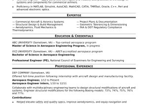 Sample Entry Level Aerospace Engineer Resume Sample Resume for A Midlevel Aerospace Engineer Monster.com