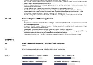 Sample Entry Level Aerospace Engineer Resume Sample Resume Of Aerospace Engineer with Template & Writing Guide …