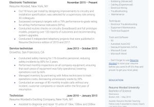 Sample Entry Level Clean Room Technician Resume 4 Service Technician Resume Examples for 2022 Resume Worded