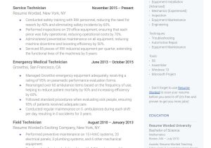 Sample Entry Level Clean Room Technician Resume 4 Service Technician Resume Examples for 2022 Resume Worded