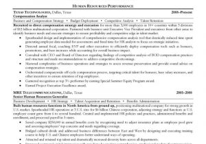 Sample Federal Human Resources Specialist Resume Hr Manager and Compensation Specialist Resume