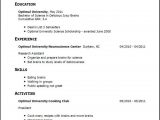 Sample First Resume No Work Experience Resume for First Job No Experience