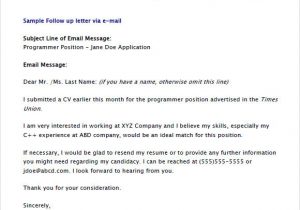 Sample Follow Up Email after Sending Resume Free 5 Sample Follow Up Emails In Pdf