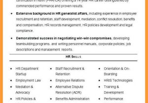Sample Functional Resume for Human Resource Manager 9 10 Human Resources Functional Resume