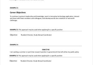Sample General Career Objective for Resume Free 9 General Resume Objective Samples In Pdf