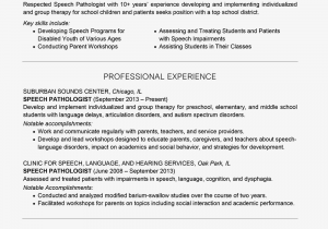 Sample Graduate School Resume Speech Language Pathology Examples Of A Speech Pathologist Resume and Cover Letter