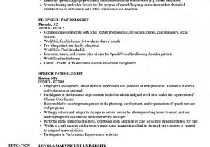 Sample Graduate School Resume Speech Language Pathology Resume Templates Speech Language Pathologist Slp Resume