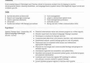Sample Graduate School Resume Speech Language Pathology Speech Language Pathologist Cfy Resume Example Learn It