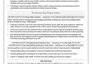 Sample Grill Cook Resume Job Description Line Cook Resume Monster.com
