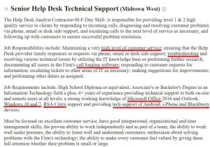 Sample Helpdesk Technician Level 1 Resumes Help Desk Resume Sample & Job Description [lancarrezekiqentry Level]