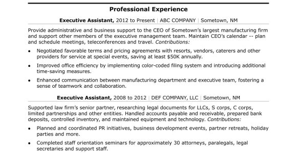 Sample High Level Executive assistant Resume Executive assistant Resume Monster.com