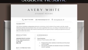 Sample High School Graduate Resume with No Work Experience High School Student Resume with No Work Experience Template – Etsy