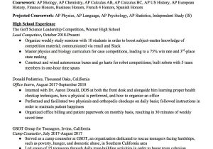 Sample High School Resume Admitted to Ivy League High_school_resume_template â Transizion