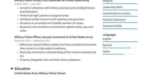 Sample High School Resume for Military Academy Military Resume Examples & Writing Tips 2022 (free Guide) Â· Resume.io