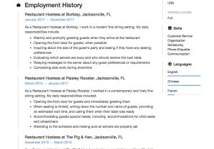 Sample Hostess Job Description for Resume Hostess Resume & Guide 12 Resume Examples (free Downloads) 2020