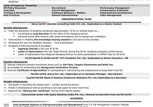 Sample Hr Resume for 4 Years Experience Sample Resume Hr Executive Experience – Hr Executive