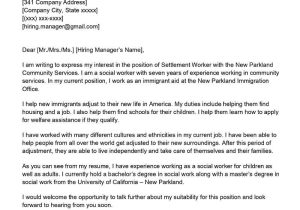 Sample Immigrant Resume for Opprtunity In Us Workforce Settlement Worker Cover Letter Examples – Qwikresume