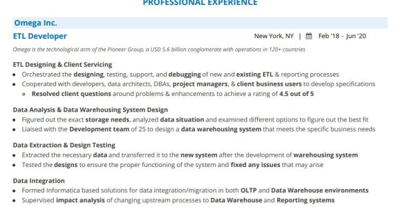 Sample Informatica Fresher Resume formats for 8 Year Experince Etl Developer Resume: 2022 Guide with 10lancarrezekiq Samples