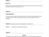 Sample Job Objectives for A Resume Free 8 Sample Objective On Resume Templates In Ms Word