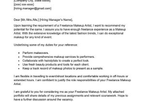 Sample Makeup Artist Resume Cover Letter Freelance Makeup Artist Cover Letter Examples – Qwikresume