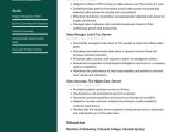 Sample Marketing Resume 1 Year Experience Sales Manager Resume Example & Writing Guide Â· Resume.io