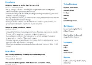 Sample Marketing Resume for A Job Marketing Manager Resume Example & Guide [2022] – Jofibo