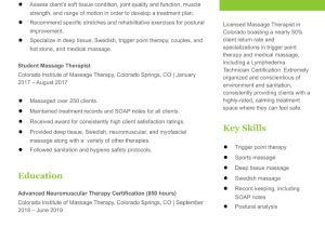 Sample Massage therapist Resume Entry Level Massage therapist Resume Examples In 2022 – Resumebuilder.com