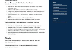 Sample Massage therapist Resume Entry Level Massage therapist Resume Examples & Writing Tips 2022 (free Guide)
