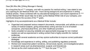 Sample Medical Writer Resume Cover Letter Medical Writer Cover Letter Examples – Qwikresume