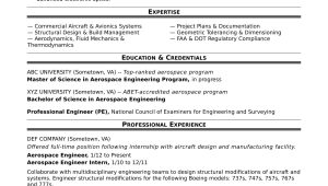 Sample Mid Levevl Aeronautical Engineering Resume Sample Resume for A Midlevel Aerospace Engineer Monster.com