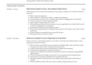 Sample Middle School English Teacher Resume English Teacher Resume & Writing Guide  12 Free Templates 2022