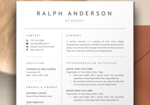 Sample No Experience Resume High School Student with No Experience Resume Template for Grad School – Etsy