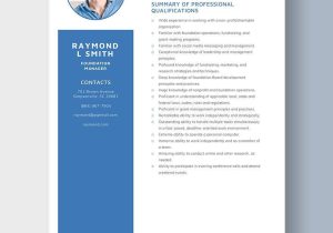 Sample Non Profit Environmental Program Officer Resume Free Free Foundation Manager Resume Template – Word, Apple Pages …