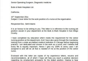 Sample Nursing Resumes and Cover Letters 8 Nursing Cover Letter Templates to Download