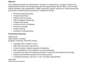 Sample Objective for Resume Administrative assistant Office Admin Resume Objective October 2021