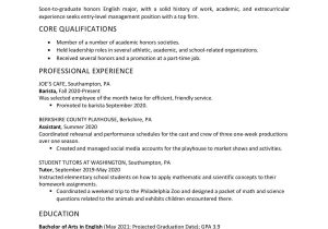 Sample Objective for Resume for High School Student High School Graduate Resume Example and Writing Tips