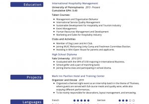 Sample Objective In Resume for Hospitality Industry Hospitality Management Resume Sample 2021 Writing Tips – Resumekraft