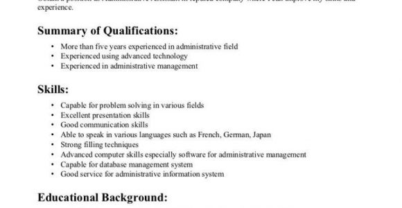 Sample Objective On Resume for Administrative assistant Administrative assistant Resume Example for Career Objective with …