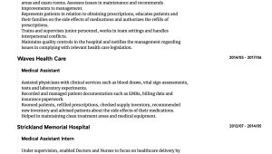 Sample Objectives for Resume In Medical Field Medical assistant Resume Samples All Experience Levels Resume …