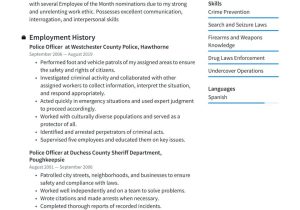 Sample Objectives for Resumes Law Enforcement Police Officer Resume Examples & Writing Tips 2022 (free Guide)
