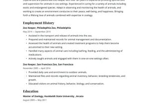 Sample Of A Animal Control Resume Zookeeper Resume Examples & Writing Tips 2022 (free Guide)