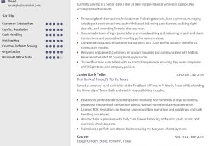 Sample Of A Bank Tellers Resume with One Year Experience Bank Teller Resume Sample, Example & How to Write Tips 2022 …