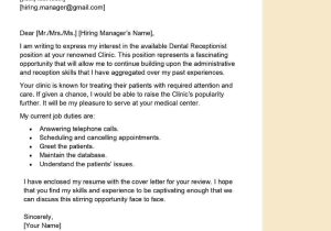 Sample Of A Dentdist Front Desk Resume Dental Receptionist Cover Letter Examples – Qwikresume