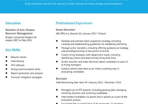 Sample Of A Good Recruiters Resume Recruiter Resume Examples In 2022 – Resumebuilder.com